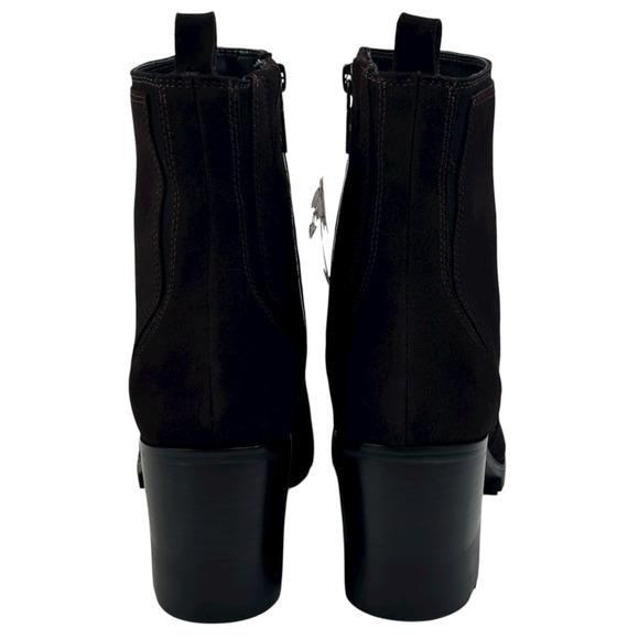 Blondo Raniah Dark Brown Suede Waterproof Ankle Boots Booties Size 9.5M New $180 - Picture 5 of 14